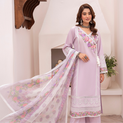 KC-1481 Embroidered Luxury Chikankari Cambric Cotton Collection | Ready to Wear | Karma Collection