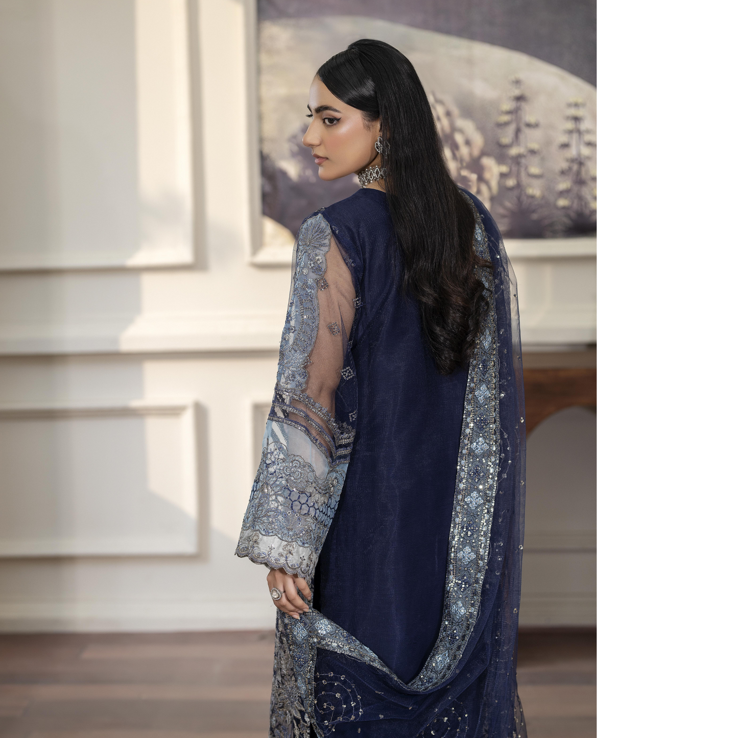 UTT-08 Luxury Festive Net Collection | Ready to Wear | Traditional Thread