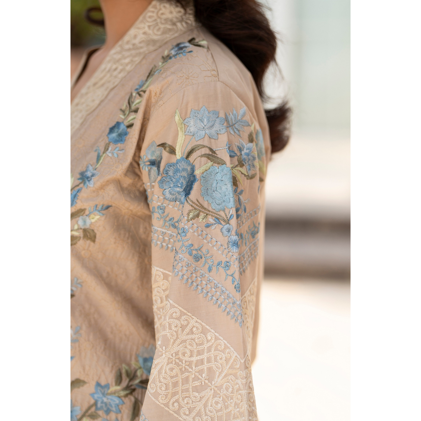 KC-1488 Chikenkari Luxury Cotton Farshi Shalwar 3 Pc Collection | Ready to Wear | Karma Collection