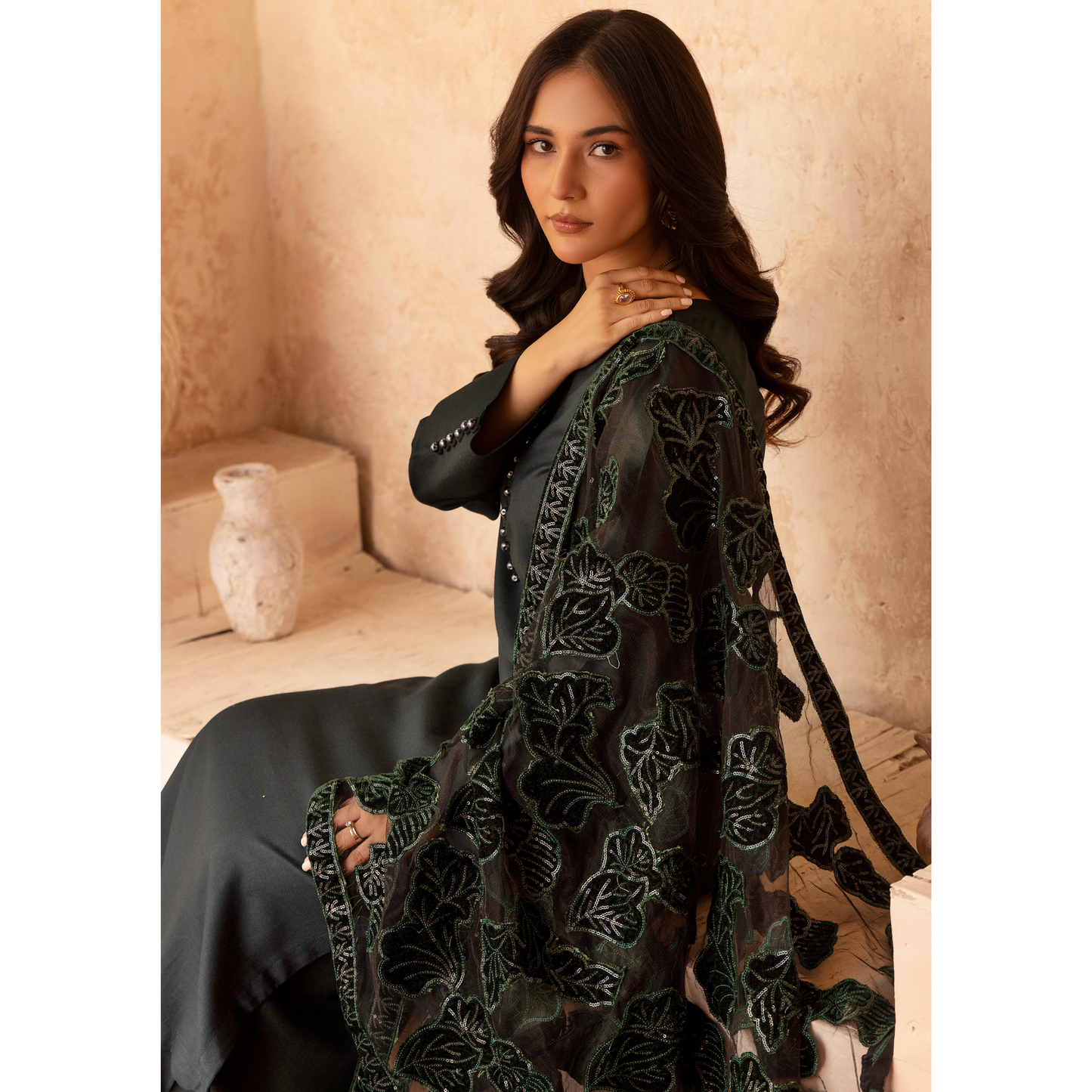 UMS-45 NURA LUX by Simrans Laserkari Dhanak Winter Collection | Ready to Wear | Asian Clothes
