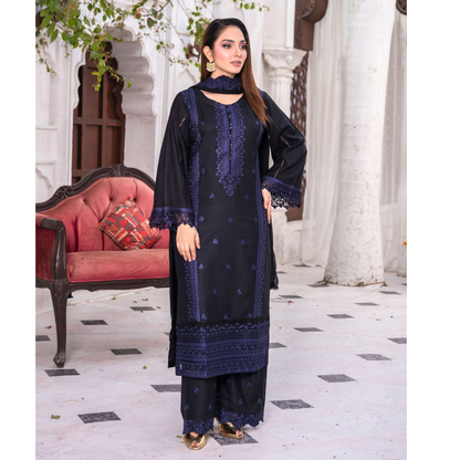 UMRZ-53 "Asim Jofa LUX " Embroidered Dhanak Collection By Rangz