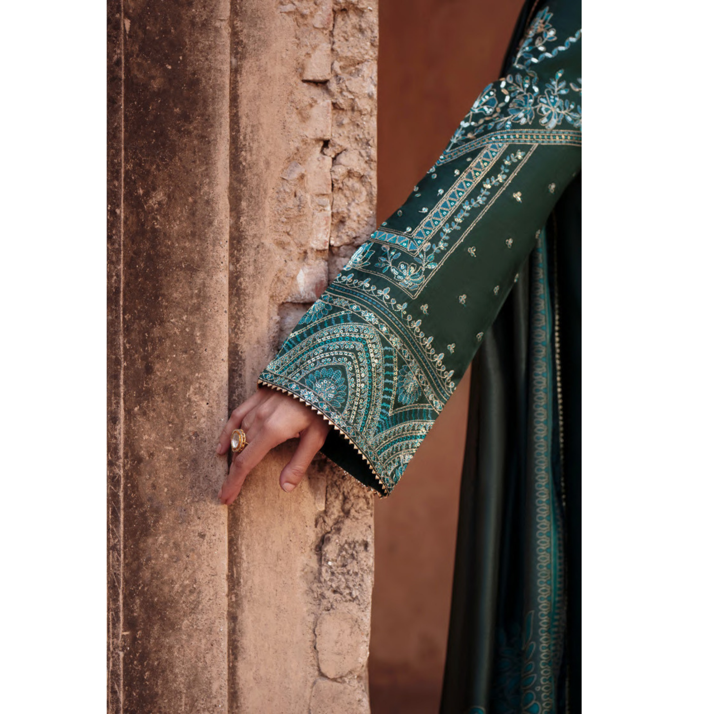 UCA-34 "ISHQIA" Festive Drop Embroidered Viscose Collection by Casuallite