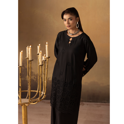 UMS-50 "Luxkari" Linen Chikenkari Co-Ords 2 pc Set by Simrans