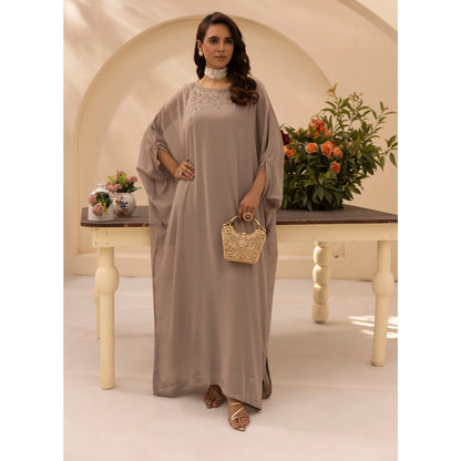 UMS-58 Jeem by Simrans Chiffon Kaftan Dress |Ready to Wear Modest Fashion Asian Clothes