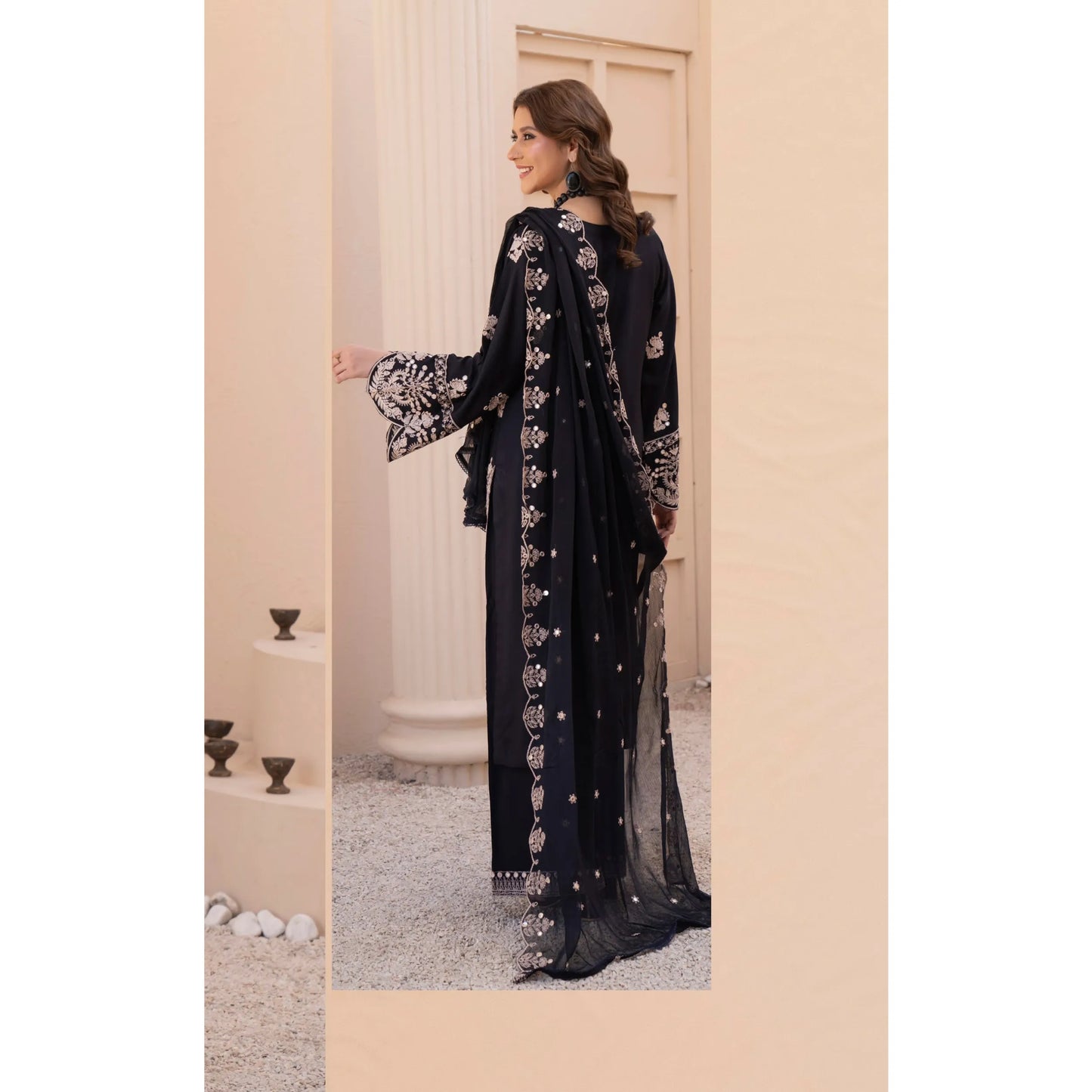 UA-179 Embroidered Linen Festive Collection by Umnaa