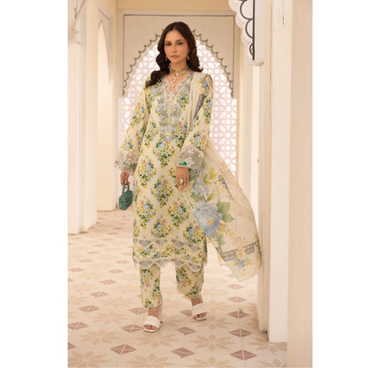 UMS-63 "Limelight" by Simrans Embroidered Printed Pure Lawn 3 Pc Collection Ready to Wear Pakistani Asian clothes