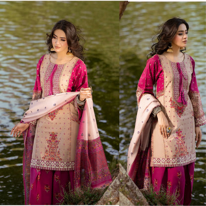 KC-1572 "Sunheri" Embroidered Festive Cambric Cotton Collection by Karma Collection