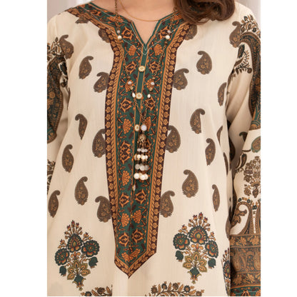 UA-215 " Printed Poly Silk Lawn Kaftan Style Co Ord Set Collection by Umnaa | Ready to Wear Pakistani Asian clothes