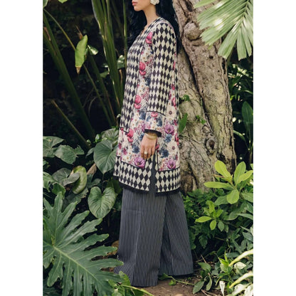 USN-21 Printed Lawn 2 Piece Co-Ord Set for Women | Soft Summer Casual Wear by Saphron
