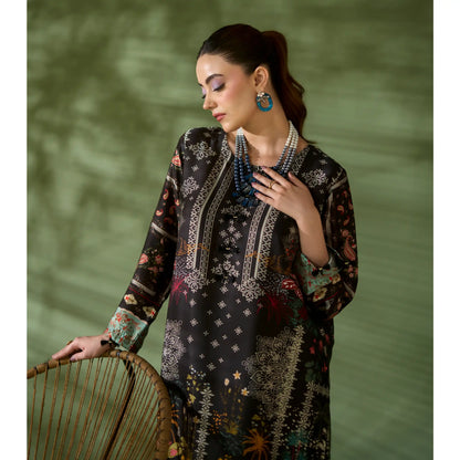 UAL-05 Printed Silk Kaftan Style Co-Ord Set Loose fit Casual Wear | Ethnic wear | ALLY'S