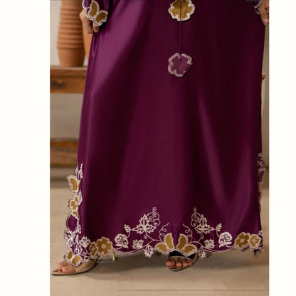 RA-39 Embroidered kaftan 2 Pc - Raniya.h
