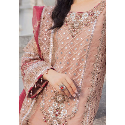 UTT-11 "Jab We Met" Embroidered Luxury festive 3 Pc Pakistani Dress by Traditional Thread