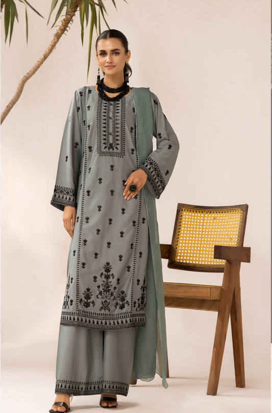 3 Piece Embroidered linen Collection - Simrans