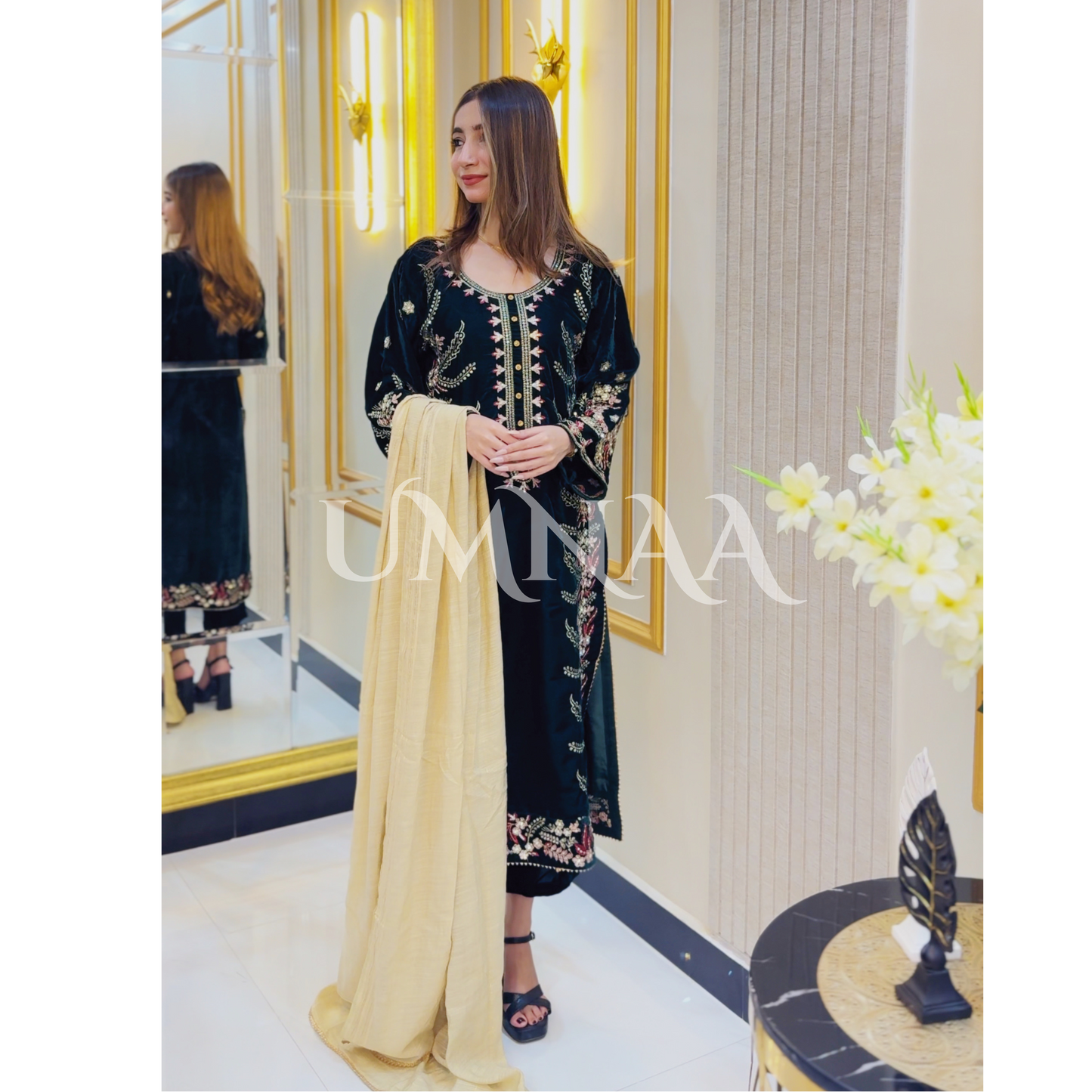 Luxury Embroidered Handwork Velvet Collection