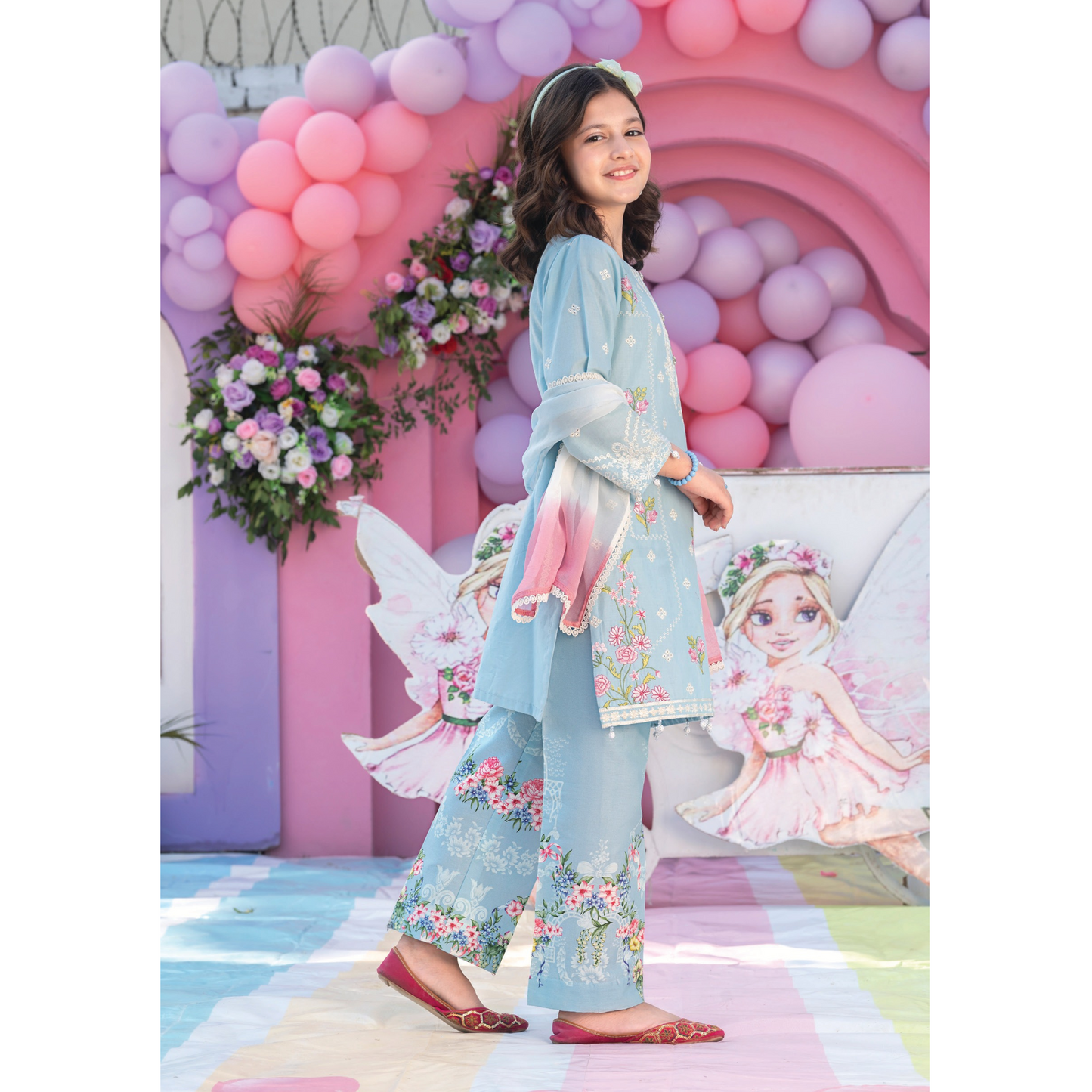 UAL-03 Kids 3 Pc Luxury Festive Cambric Cotton Eid Collection by Allys