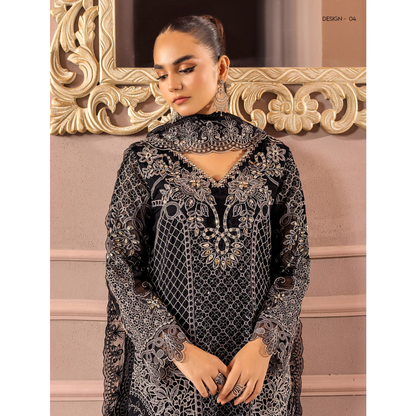 UTT-03 Embroidered Luxury Chiffon 3 Pc Pakistani Dress | Ready to wear | Traditional Thread