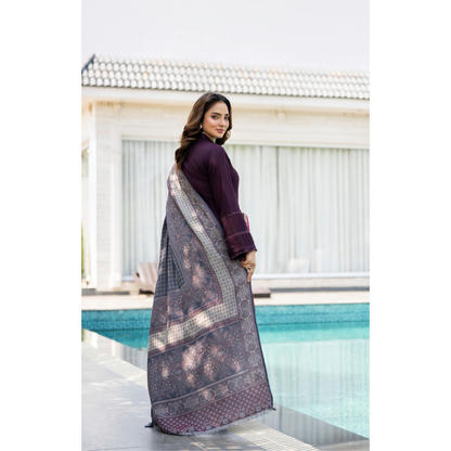 RA-23 Dhanak Dress with Kashmiri Wool Shawl 3 Pc Collection |Ready to Wear | Winter Collection | Raniya.h