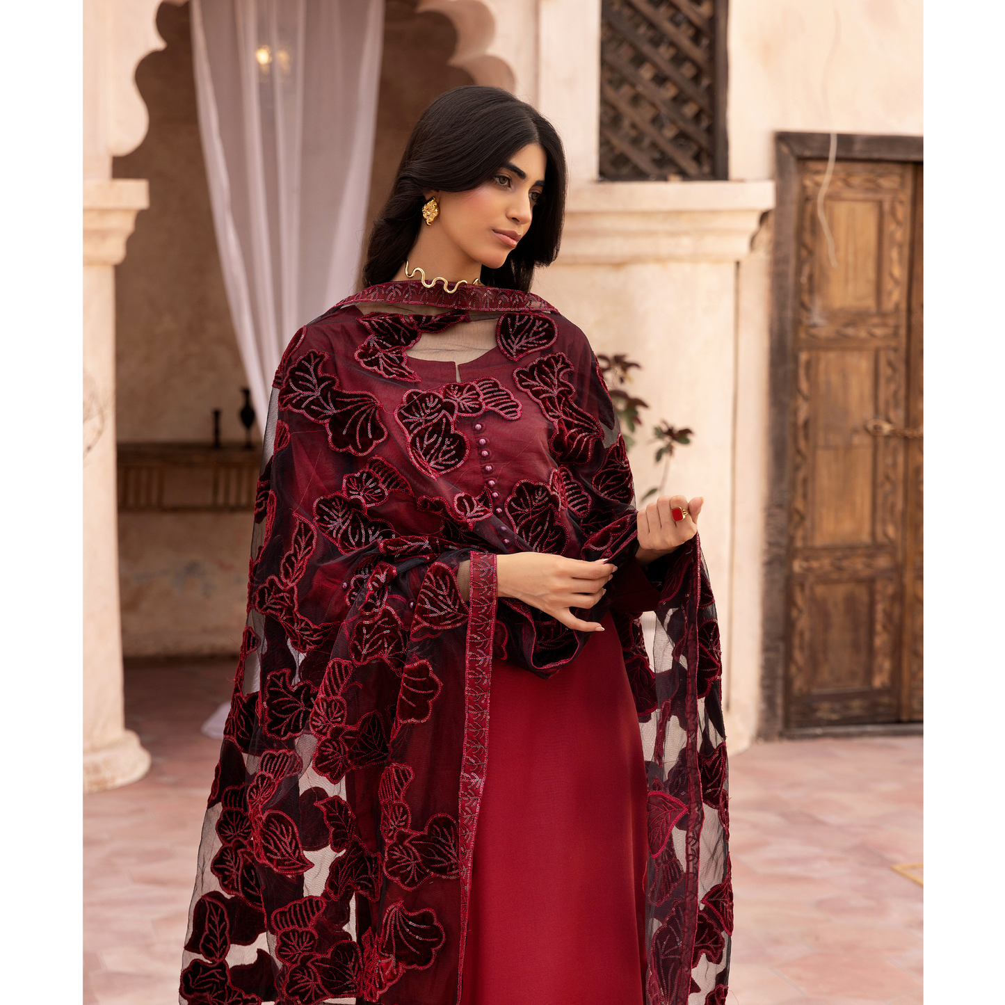UMS-45 NURA LUX by Simrans Laserkari Dhanak Winter Collection | Ready to Wear | Asian Clothes