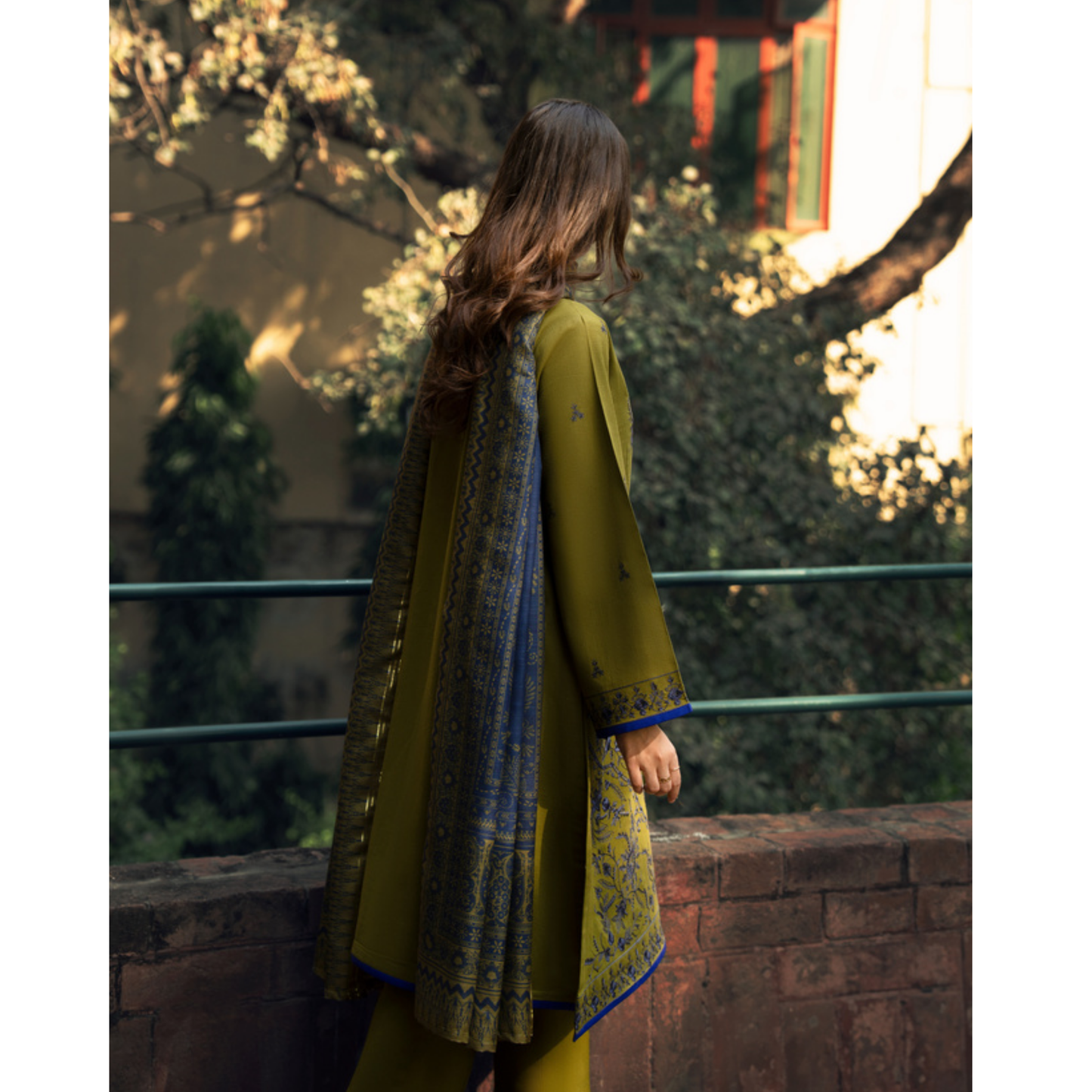 UCA-33 "Shadows" Embroidered Khaddar with Wool Shawl Winter Collection by Casuallite