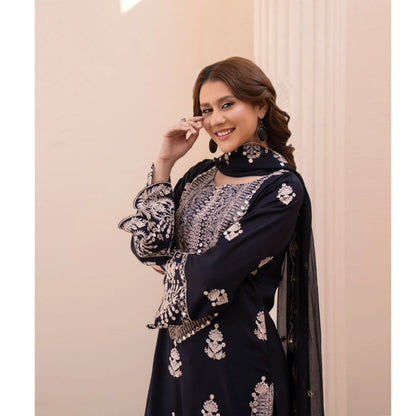 UA-179 Embroidered Linen Festive Collection by Umnaa