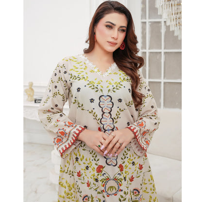 UMS-59 "Attire" Lawn Kaftan Style Co-Ords Set by Simrans