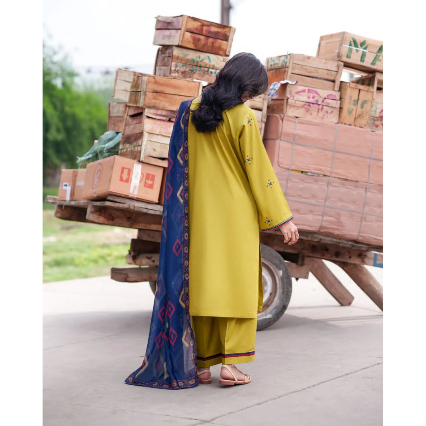 UCA-39 SafarNama Summer Embroidered Cotton Dress with Printed Silk Dupatta | Women’s Wear Pakistani Designer Outfit by Casuallite