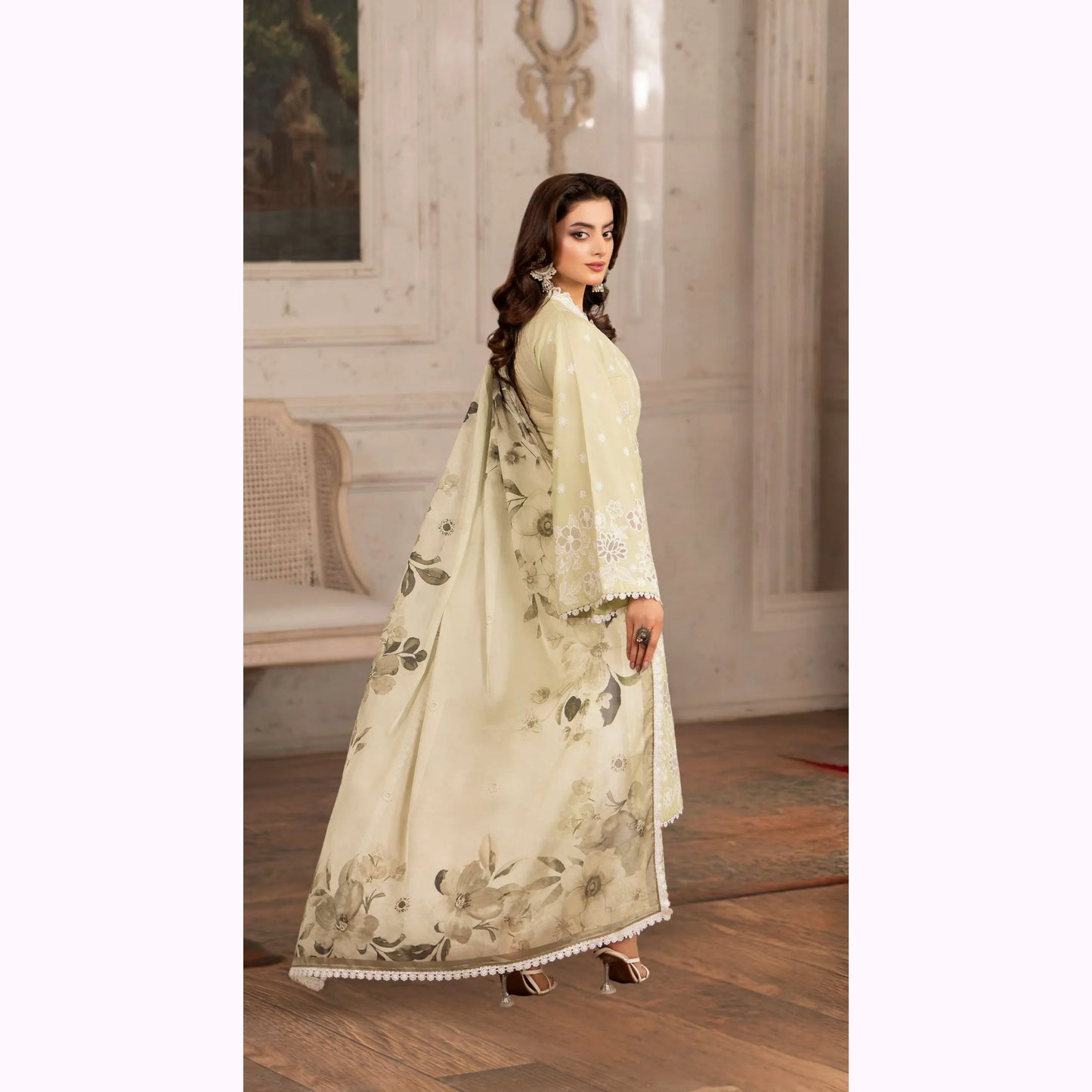 KC-1566 "Tabeer" Embroidered Festive Cambric Cotton Collection by Karma Collection