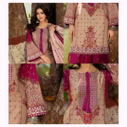 KC-1572 "Sunheri" Embroidered Festive Cambric Cotton Collection by Karma Collection