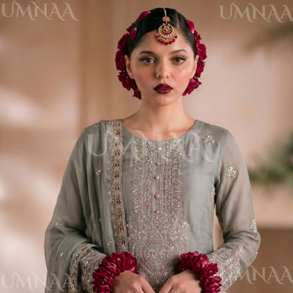 UA-210 Embroidered Chiffon Sharara Festive Collection by umnaa | Ready to Wear Pakistani Asian clothes