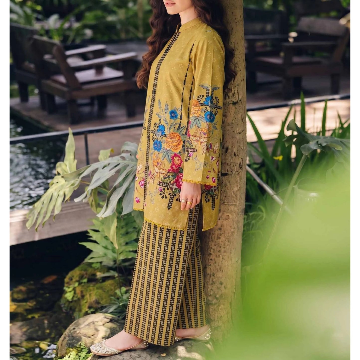 USN-20 Printed Lawn 2 Piece Co-Ord Set for Women | Soft Summer Casual Wear by Saphron