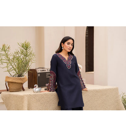 UA-257 Embroidered Cambric Cotton Co-Ord Set | Ready to Wear | Asian Clothes
