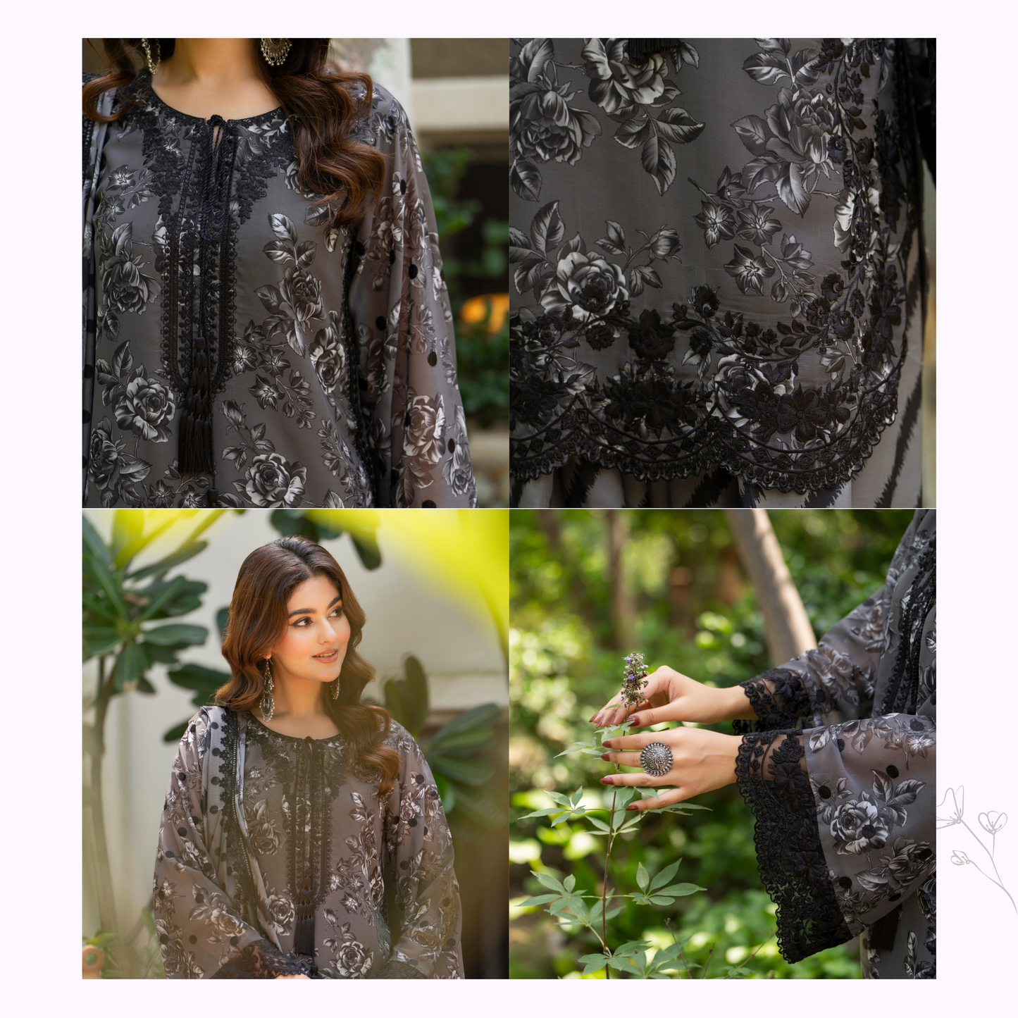 "Khumaar" Embroidered Georgette Collection by karma Collection Asian Wear Pakistani Dresses