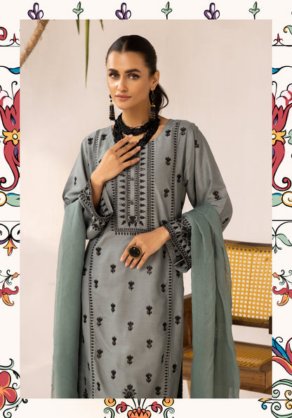 3 Piece Embroidered linen Collection - Simrans
