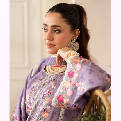 "Gulmahar" Embroidered Lawn Farshi Shalwar Collection by karma Collection