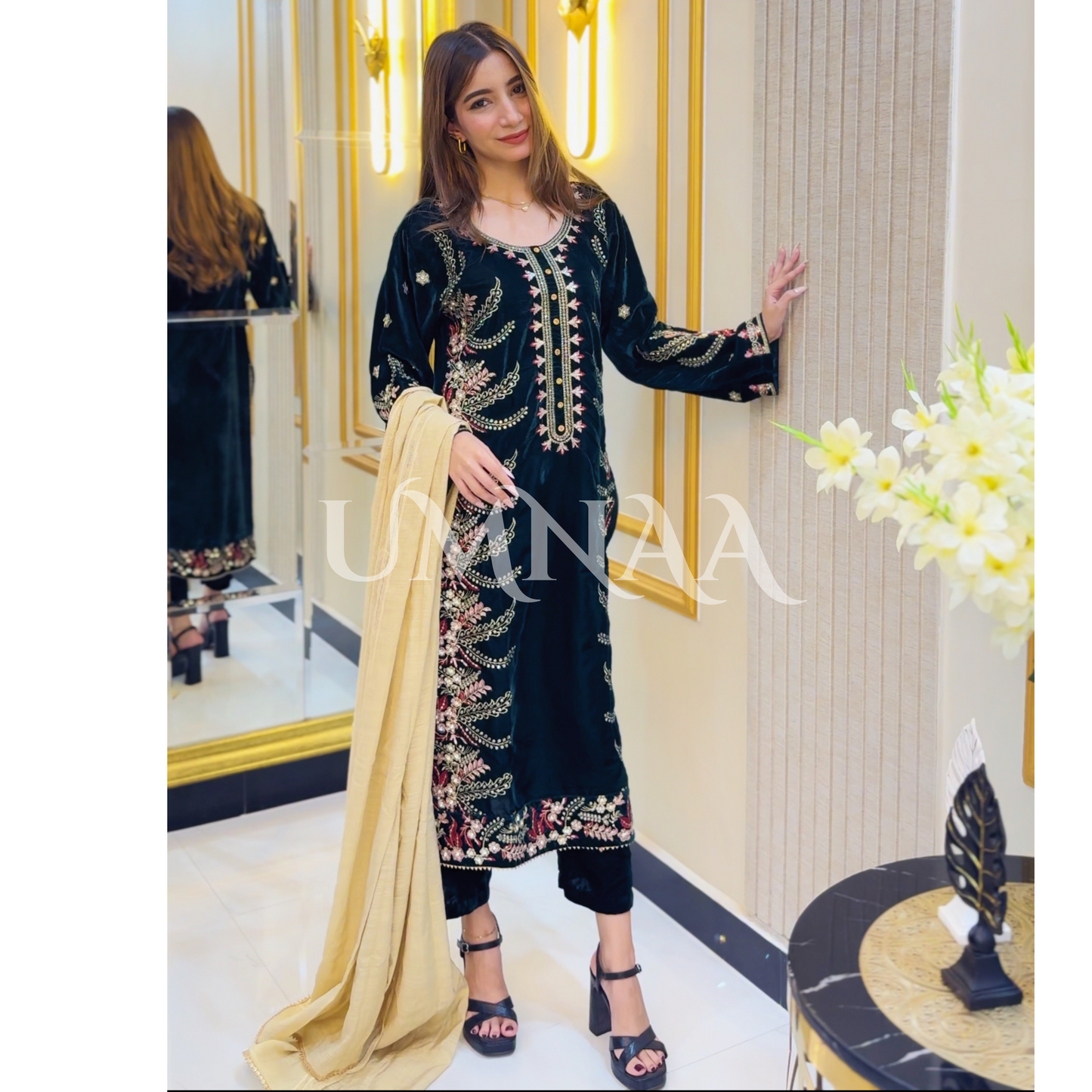 Luxury Embroidered Handwork Velvet Collection