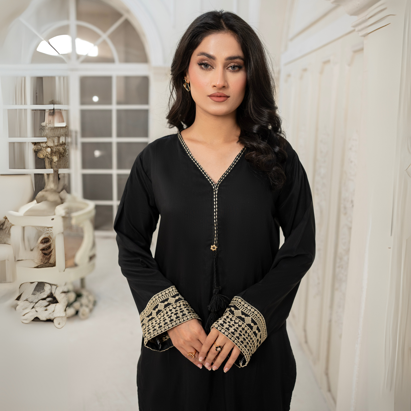 Embroidered Viscose Linen  2 Pc Pakistani Co Ord Set Dress | Ready to wear | UMNAA