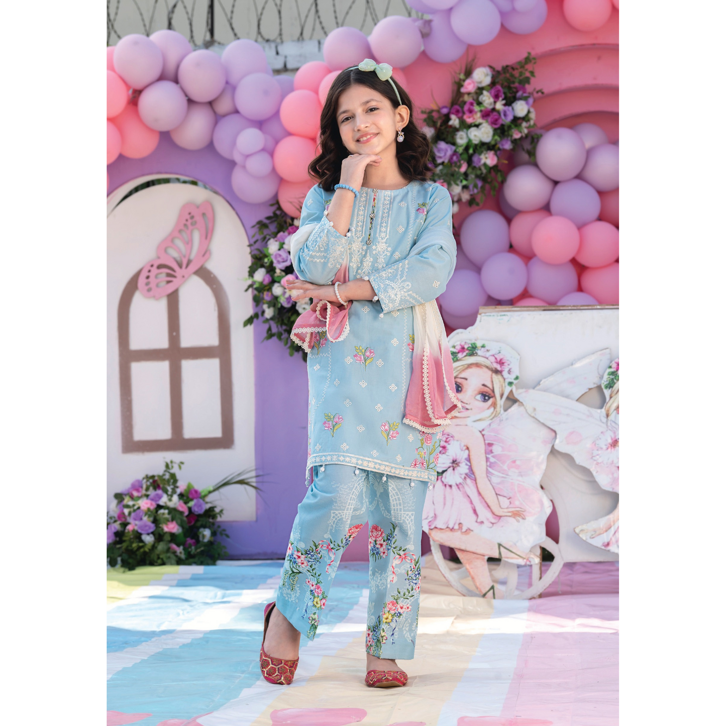 UAL-03 Kids 3 Pc Luxury Festive Cambric Cotton Eid Collection by Allys