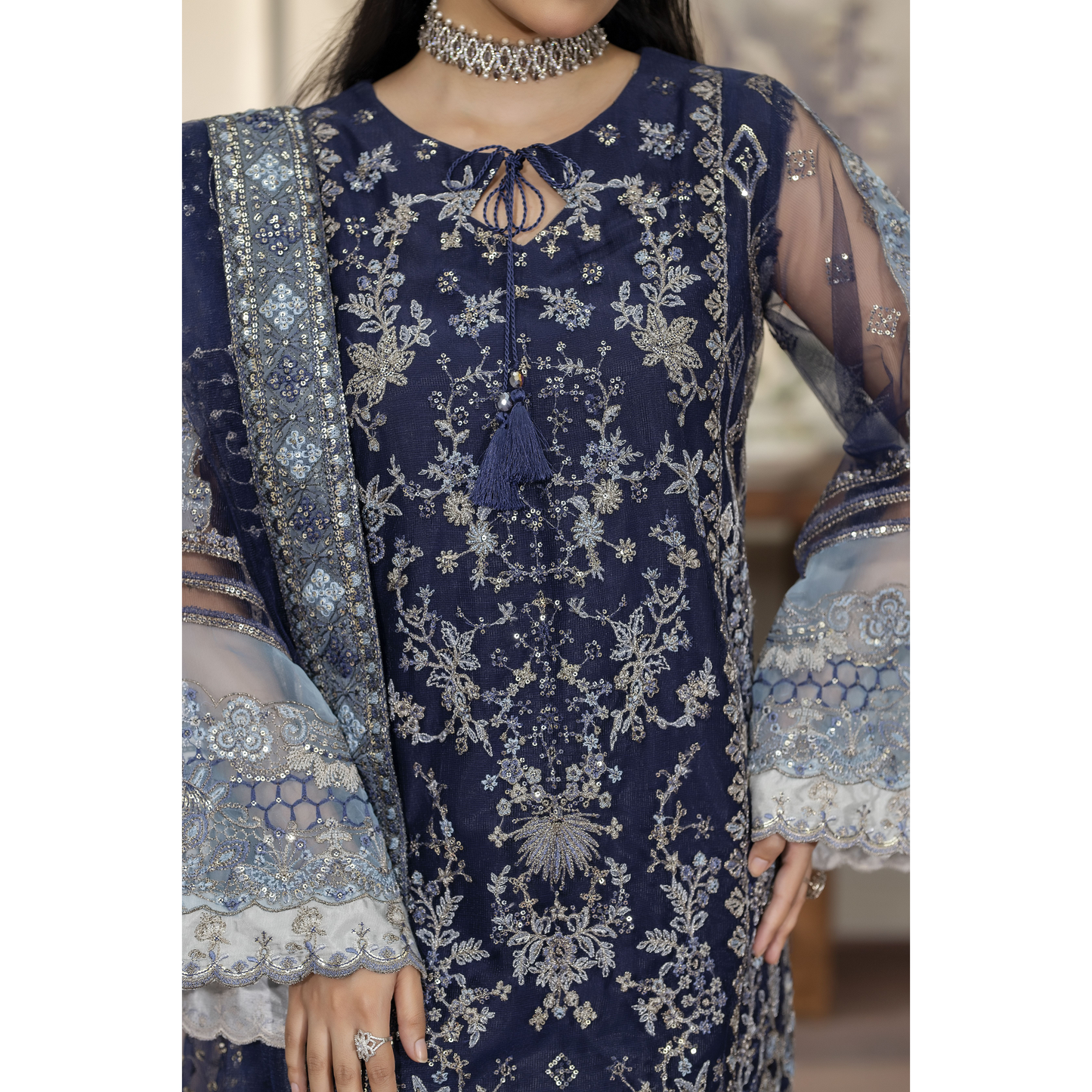 UTT-08 Luxury Festive Net Collection | Ready to Wear | Traditional Thread