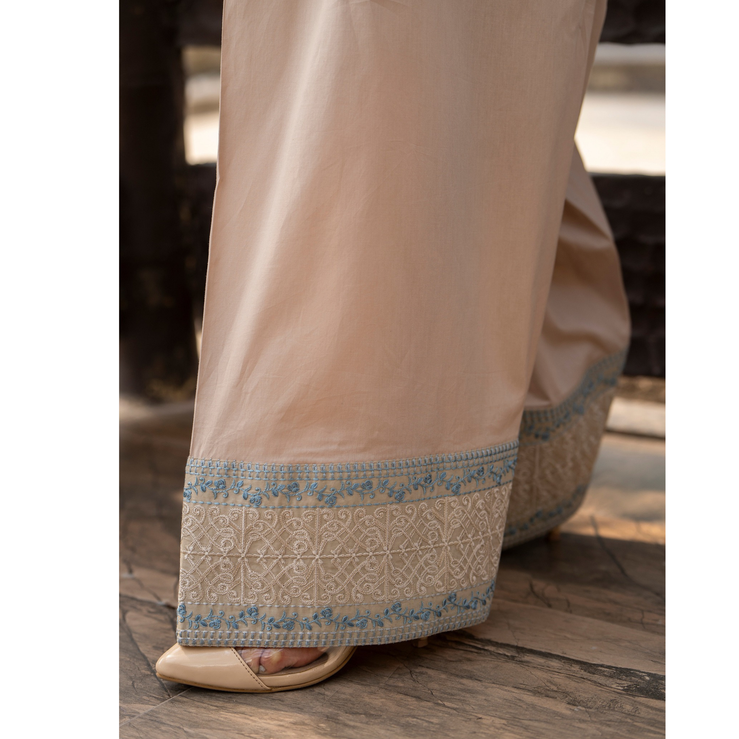 KC-1488 Chikenkari Luxury Cotton Farshi Shalwar 3 Pc Collection | Ready to Wear | Karma Collection