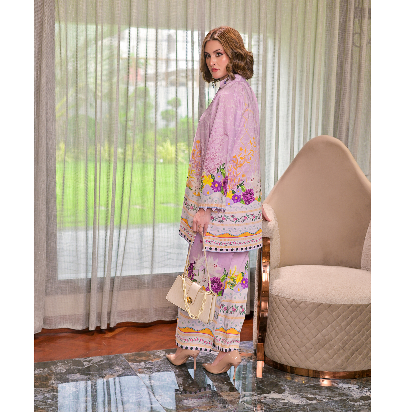 USN-17 Printed Cambric Cotton Co-Ords Set by Saphron