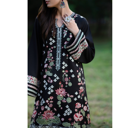 UCA-31 Embroidered Dhanak with Pashmina Shawl Winter Collection by Casuallite