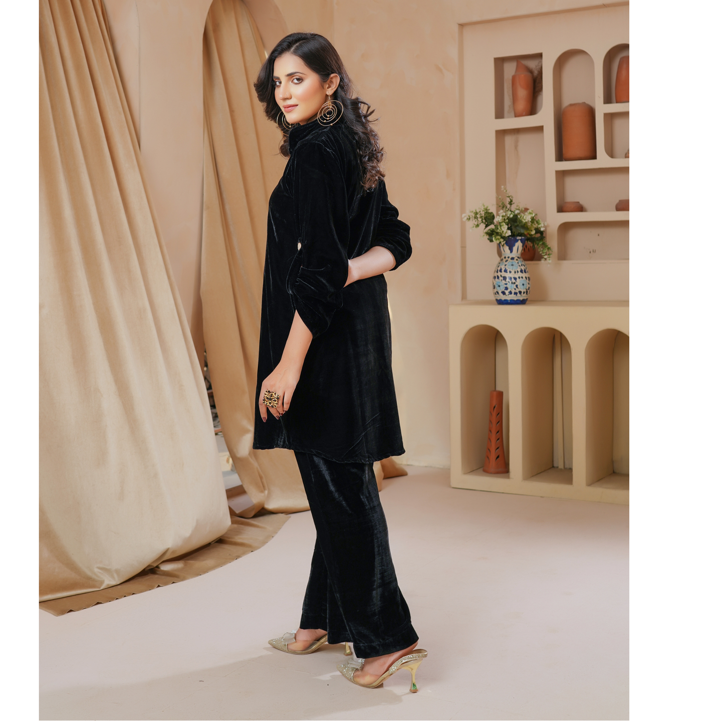 UMS-46 Velvet Co-Ords set by Simrans | Ready to Wear | Asian Clothes