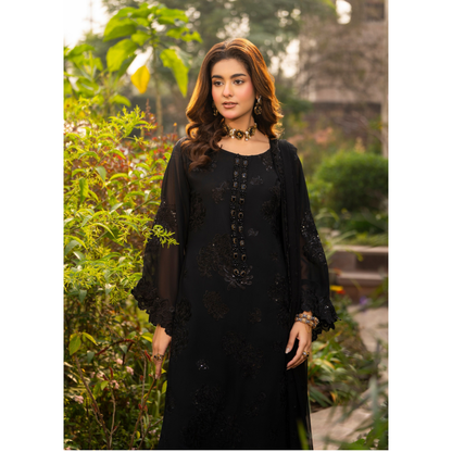 F-497 "Hayat" Embroidered Georgette Chiffon 3 Pc Collection