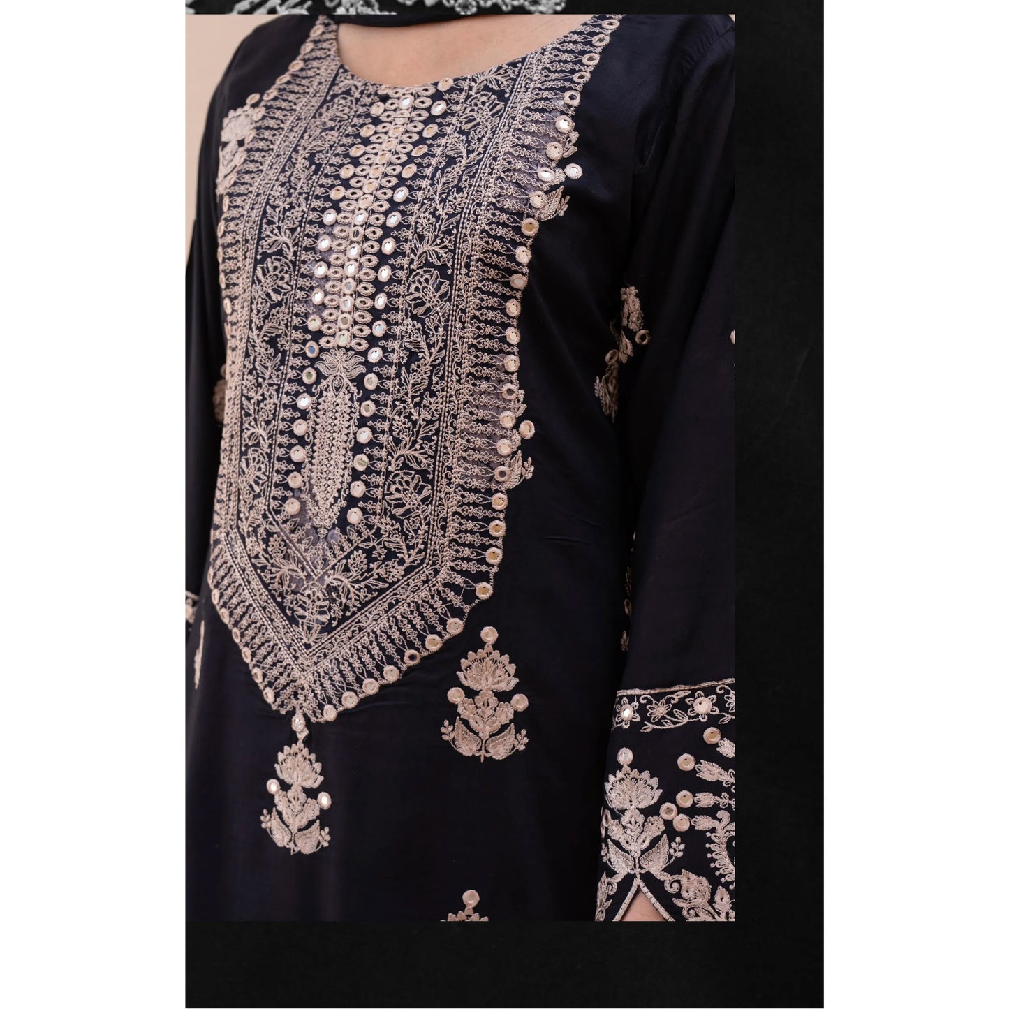UA-179 Embroidered Linen Festive Collection by Umnaa