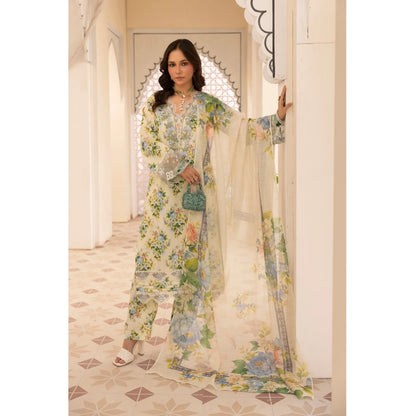 UMS-63 "Limelight" by Simrans Embroidered Printed Pure Lawn 3 Pc Collection Ready to Wear Pakistani Asian clothes
