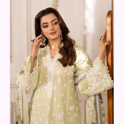 KC-1566 "Tabeer" Embroidered Festive Cambric Cotton Collection by Karma Collection