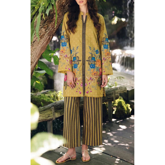 USN-20 Printed Lawn 2 Piece Co-Ord Set for Women | Soft Summer Casual Wear by Saphron