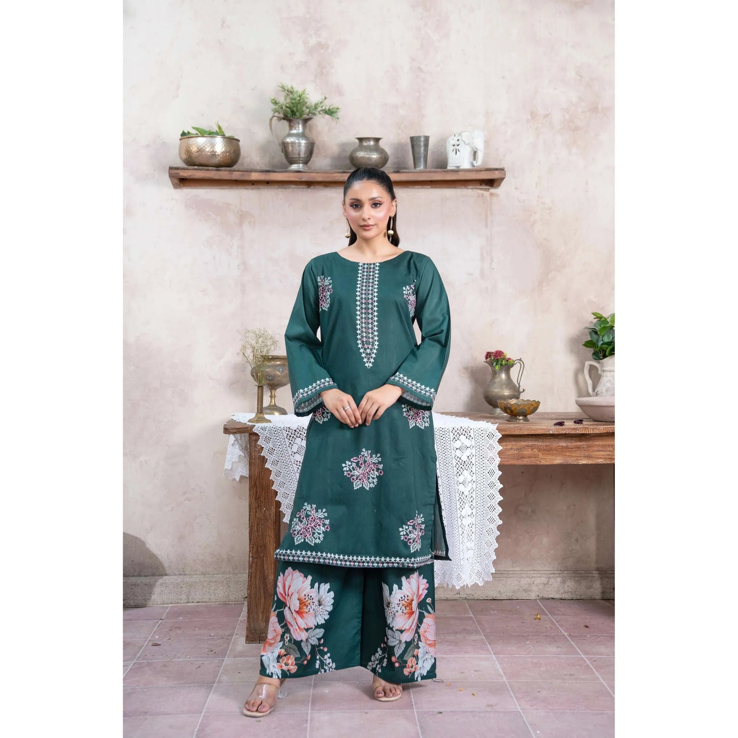 UMRZ-64 "Reat" by Rangz Embroidered Lawn Co Ord set collection| Ready to Wear Pakistani Asian clothes