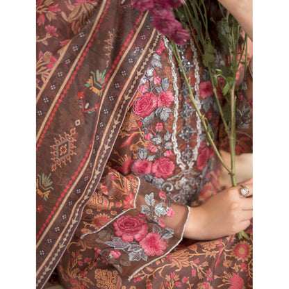RA-37 Embroidered Printed Lawn Dress with Printed Cotton Silk Dupatta | Women's 3 Piece Summer Suit