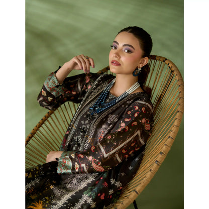 UAL-05 Printed Silk Kaftan Style Co-Ord Set Loose fit Casual Wear | Ethnic wear | ALLY'S